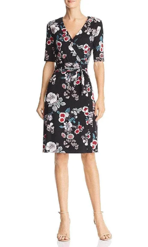 A - line chiffon wedding dresses for a classic look Adrianna Papell AP1D103459 Short Sleeve Floral Print Cocktail Wrap Dress A - line chiffon wedding dresses for a classic look Adrianna Papell AP1D103459 Short Sleeve Floral Print Cocktail Wrap Dress
