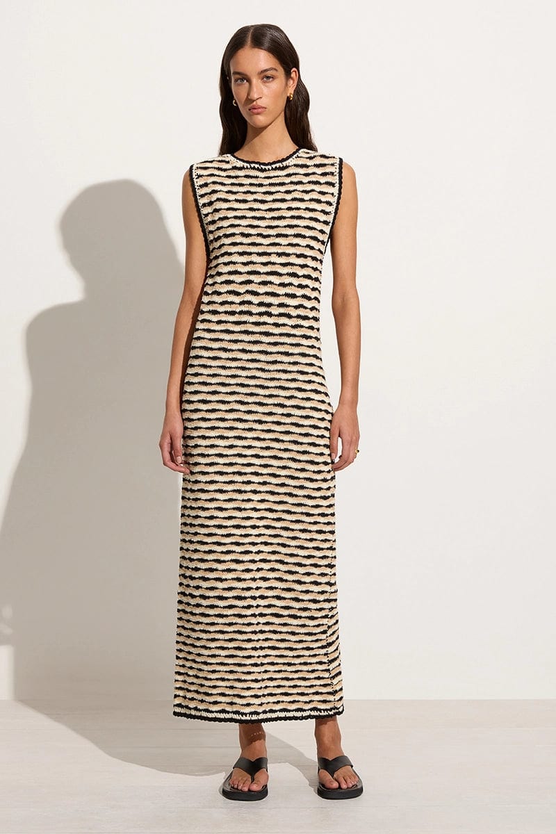 Midi dresses with wrap - around skirts for a customizable fit La Lune Handmade Crochet Dress Novara - Final Sale