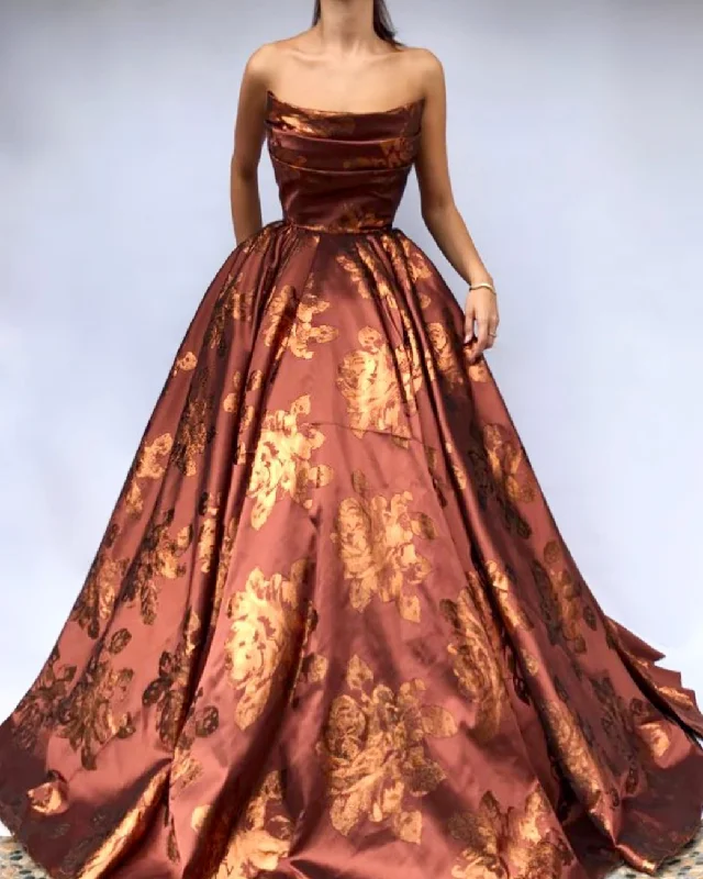 Mini dresses with abstract prints for an artistic look Fire Mist and Spice Gown