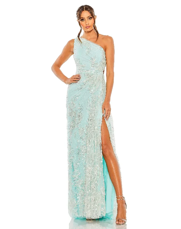 Wedding dresses with a mermaid - style skirt and a ball gown overlay Mac Duggal 68507 Prom Long One Shoulder Formal Dress Wedding dresses with a mermaid - style skirt and a ball gown overlay Mac Duggal 68507 Prom Long One Shoulder Formal Dress