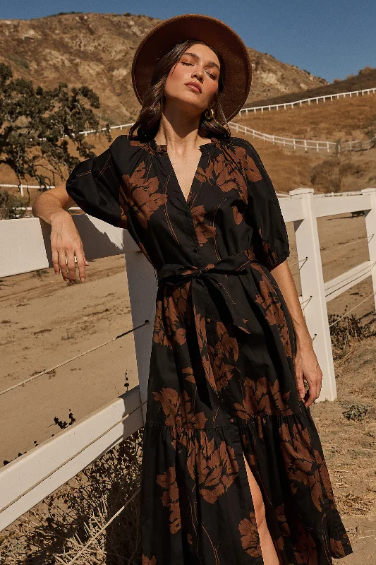 Midi dresses with ruched bodices for a feminine and fitted feel Celina Floral Wynette Tiered Midi Dress Midi dresses with ruched bodices for a feminine and fitted feel Celina Floral Wynette Tiered Midi Dress