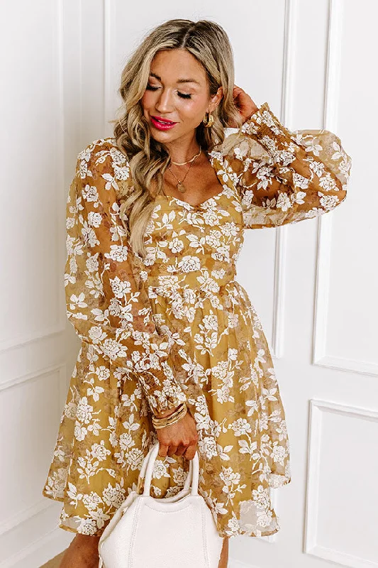 Mini dresses with embroidered details for a unique touch Sweet Sayings Mini Dress