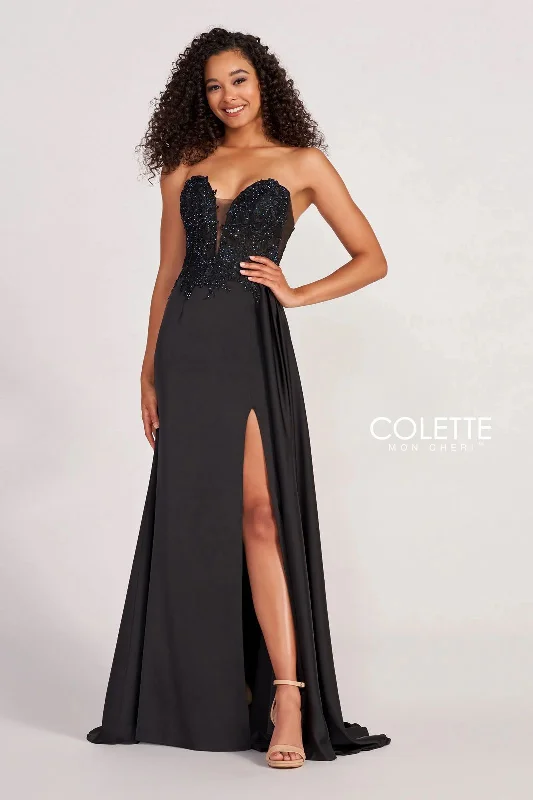 Maternity dress for a baby's first visit to the library Colette CL2053 Prom Long Beaded Formal Dress Maternity dress for a baby's first visit to the library Colette CL2053 Prom Long Beaded Formal Dress