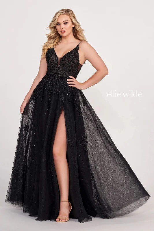 Maternity wrap dress with adjustable belt Ellie Wilde EW122102 Long A Line Formal Glitter Slit Prom Dress Maternity wrap dress with adjustable belt Ellie Wilde EW122102 Long A Line Formal Glitter Slit Prom Dress