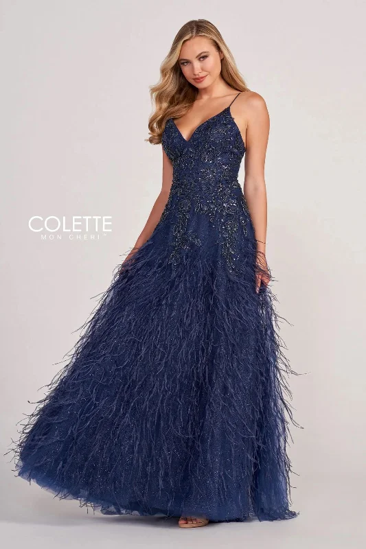 Maternity dress for a garden party Colette CL2044 Prom Feather Formal Glitter Long Dress Maternity dress for a garden party Colette CL2044 Prom Feather Formal Glitter Long Dress