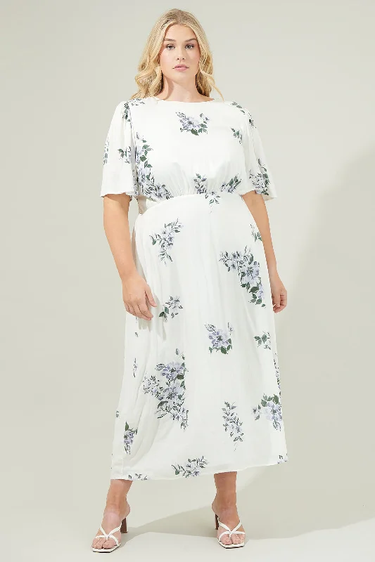 Midi dresses with pom - pom trims for a playful and festive look Porto Floral Smocked Midi Dress Curve Midi dresses with pom - pom trims for a playful and festive look Porto Floral Smocked Midi Dress Curve