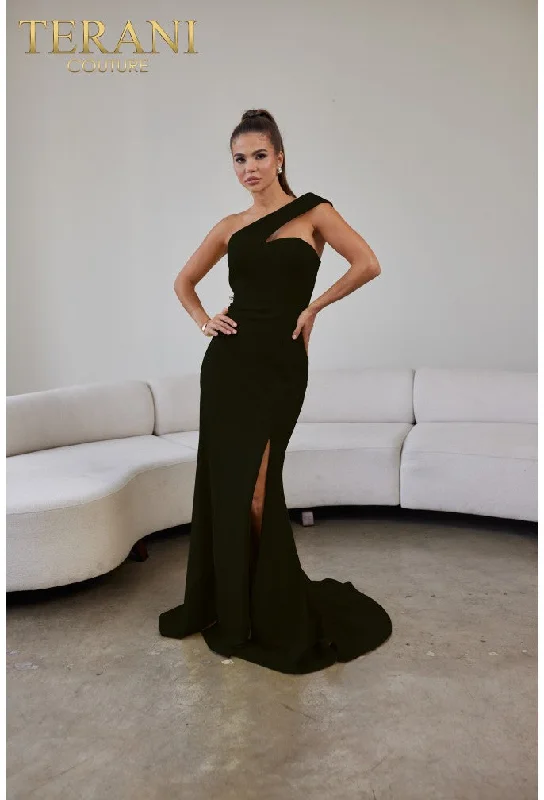 Maternity dress for a New Year's Eve celebration Terani Couture 241E2416 Long Formal Slit Evening Dress Maternity dress for a New Year's Eve celebration Terani Couture 241E2416 Long Formal Slit Evening Dress
