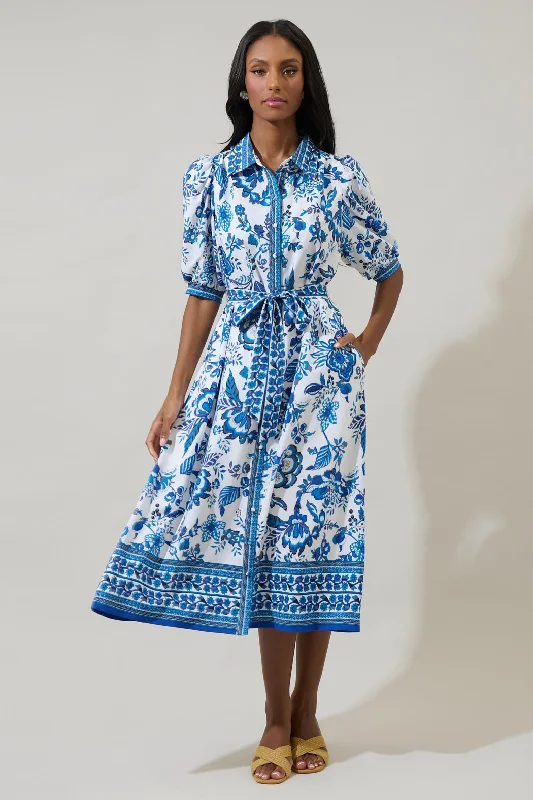 Midi dresses with animal prints for a bold and confident appearance Salema Floral Vienna Midi Shirt Dress Midi dresses with animal prints for a bold and confident appearance Salema Floral Vienna Midi Shirt Dress