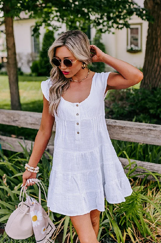 Mini dresses with mesh panels for a sexy and trendy look Prettiest Smile Babydoll Dress In White Mini dresses with mesh panels for a sexy and trendy look Prettiest Smile Babydoll Dress In White