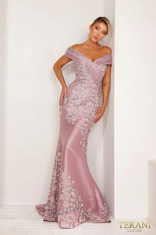Maternity dress for a baby's naming ceremony Terani Couture 241M2701 Long Mother of the Bride Dress Maternity dress for a baby's naming ceremony Terani Couture 241M2701 Long Mother of the Bride Dress