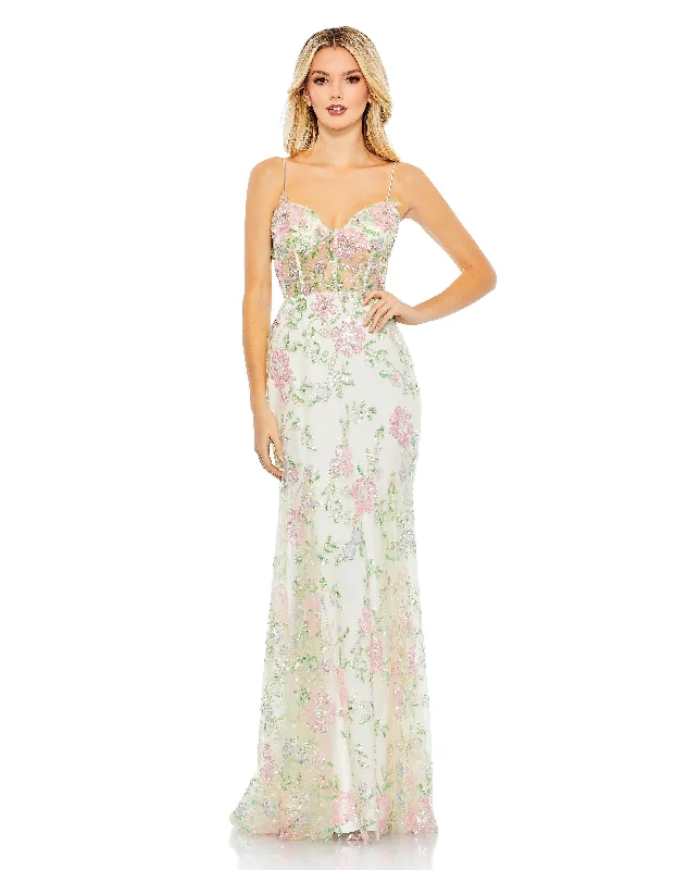 Wedding dresses with a sweetheart - neck and a corseted back Mac Duggal 68180 Long Floral Fitted Prom Gown Wedding dresses with a sweetheart - neck and a corseted back Mac Duggal 68180 Long Floral Fitted Prom Gown
