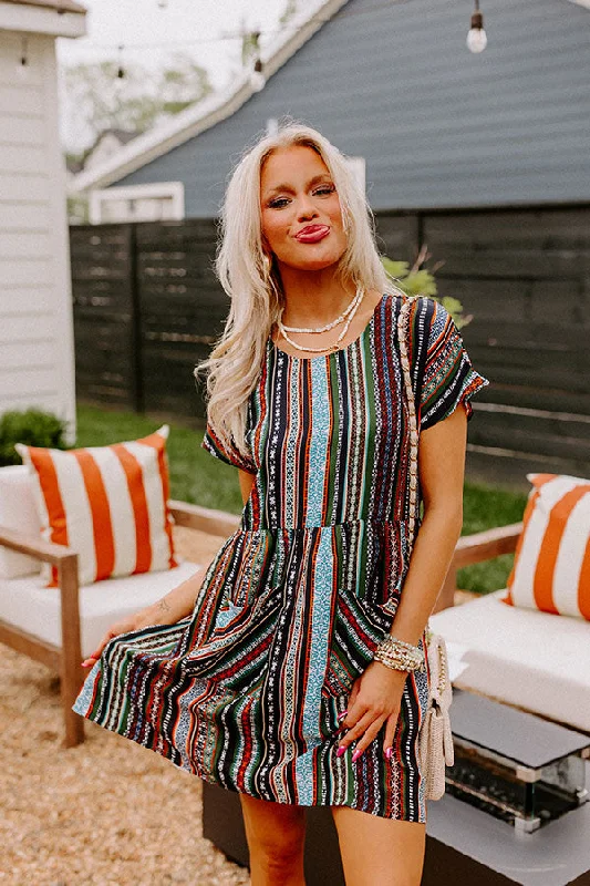 Metallic mini dresses for a glamorous event All Smiles In Soho Shift Dress