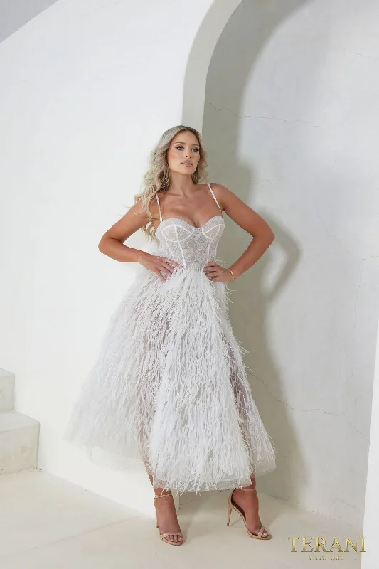Maternity dress for a baby's first visit to the rooftop garden Terani Couture 241P2022 A Line Prom Dress Maternity dress for a baby's first visit to the rooftop garden Terani Couture 241P2022 A Line Prom Dress