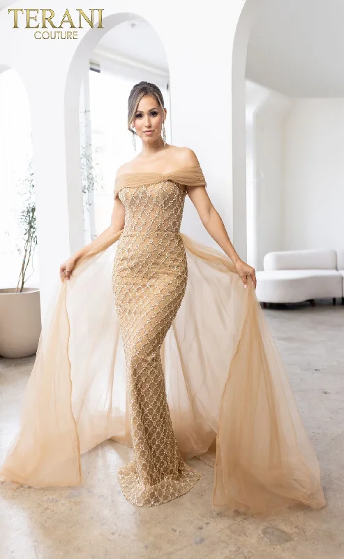 Maternity dress for a mountain getaway Terani Couture 241M2706 Overskirt Long Formal Mother of the Bride Dress Maternity dress for a mountain getaway Terani Couture 241M2706 Overskirt Long Formal Mother of the Bride Dress
