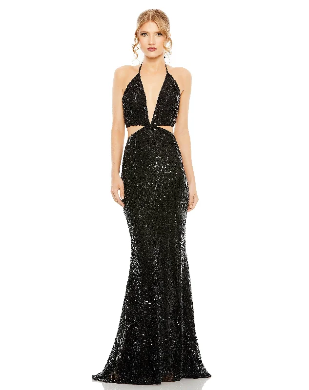 Short - length wedding dresses with a flirty skirt Mac Duggal 93977 Long Formal Halter Prom Dress Short - length wedding dresses with a flirty skirt Mac Duggal 93977 Long Formal Halter Prom Dress