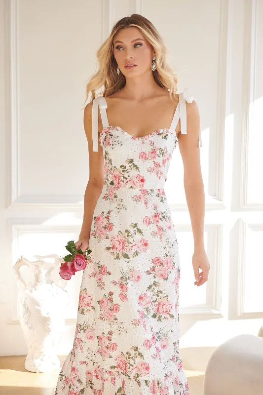 Midi dresses with V - necklines for a flattering and elongating effect Villa Garden Eyelet Midi Dress Midi dresses with V - necklines for a flattering and elongating effect Villa Garden Eyelet Midi Dress