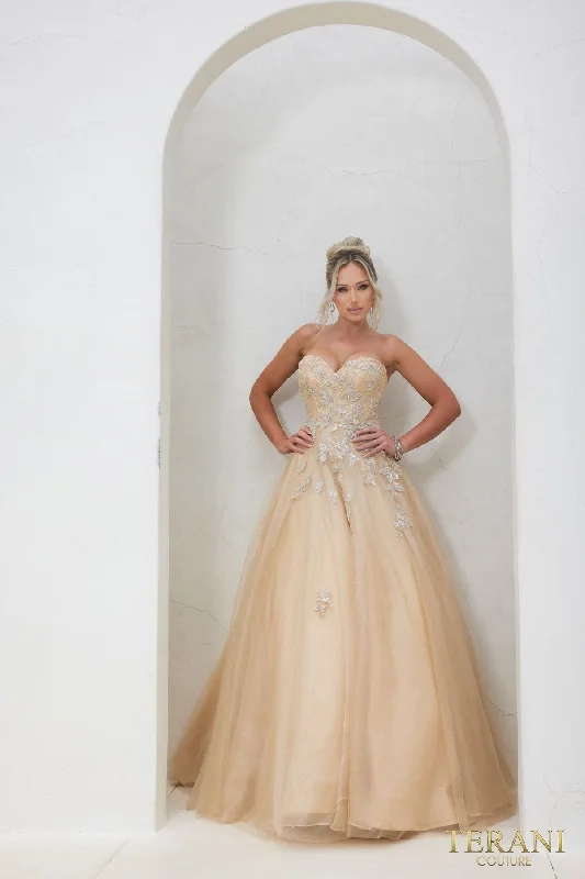Maternity dress for a shopping spree Terani Couture 241P2216 Glitter Dress Prom Ballgown Maternity dress for a shopping spree Terani Couture 241P2216 Glitter Dress Prom Ballgown