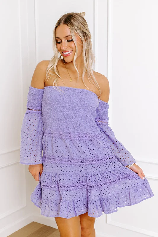 Ruffled mini dresses for a romantic touch These Are The Days Eyelet Dress