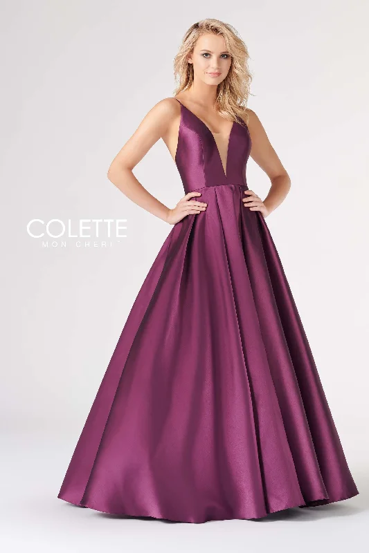 Maternity dress for a baby's naming ceremony Colette CL19827 Long Pleated Formal Prom Pockets Ball Gown Maternity dress for a baby's naming ceremony Colette CL19827 Long Pleated Formal Prom Pockets Ball Gown
