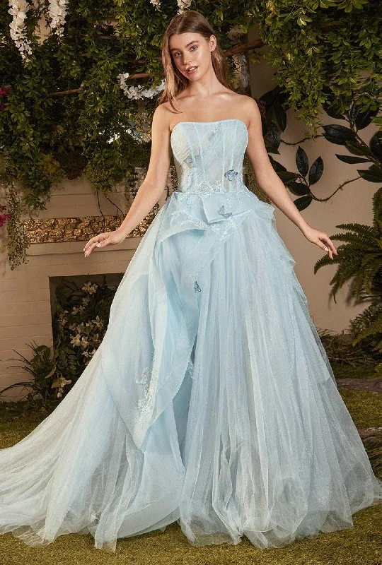 Short - length wedding dresses with a flirty skirt Andrea & Leo A1021 Strapless Tulle Ball Gown Short - length wedding dresses with a flirty skirt Andrea & Leo A1021 Strapless Tulle Ball Gown