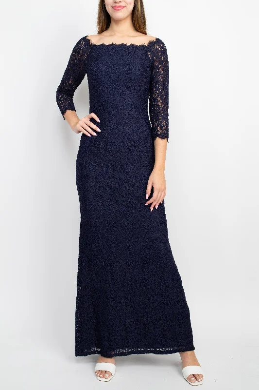 Cathedral train wedding dresses for a grand entrance Adrianna Papell AP1E209461 Long 3/4 Sleeve Bodycon Formal Dress Cathedral train wedding dresses for a grand entrance Adrianna Papell AP1E209461 Long 3/4 Sleeve Bodycon Formal Dress