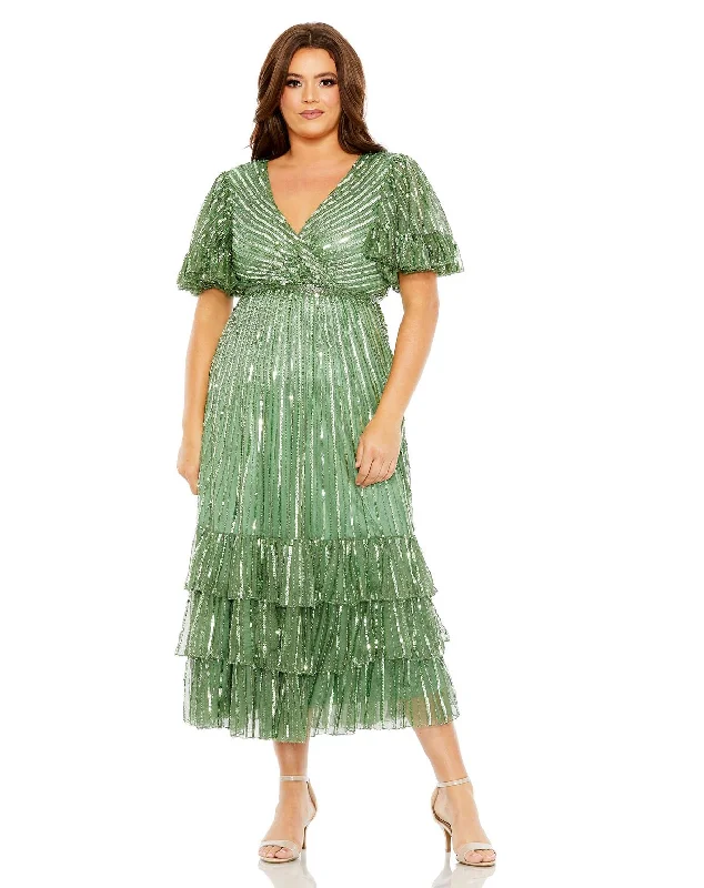 Maternity dress for a baby's first visit to the vertical garden Mac Duggal 5785 Formal Beaded Plus Size Tea Length Dress Maternity dress for a baby's first visit to the vertical garden Mac Duggal 5785 Formal Beaded Plus Size Tea Length Dress