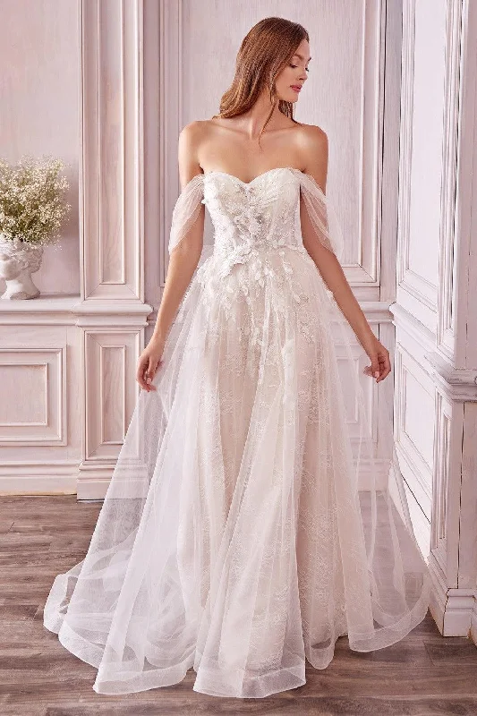 Tulle - over - satin wedding dresses for a soft look Off White 6 Andrea & Leo CDA0822 Long Off Shoulder Dress Bridal Sale Tulle - over - satin wedding dresses for a soft look Off White 6 Andrea & Leo CDA0822 Long Off Shoulder Dress Bridal Sale