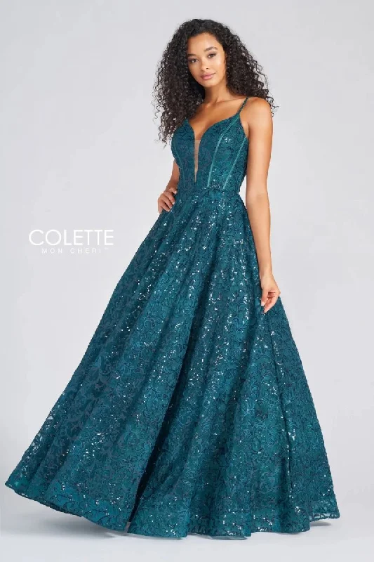 Maternity shift dress for casual outings Colette CL12264 Formal Long Sequin Prom Ball Gown