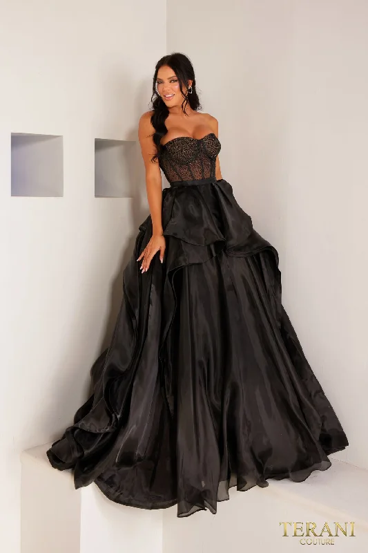 Maternity dress for a spring flower show Terani Couture 241P2209 Sweetheart Prom Long Ballgown Maternity dress for a spring flower show Terani Couture 241P2209 Sweetheart Prom Long Ballgown