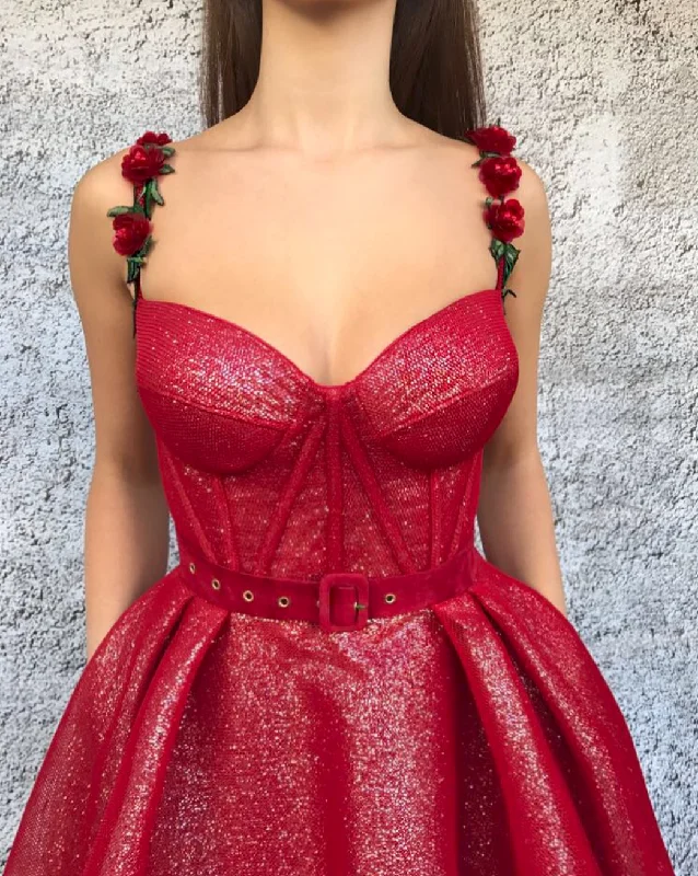 Mini dresses with mesh panels for a sexy and trendy look French Raspberry Gown