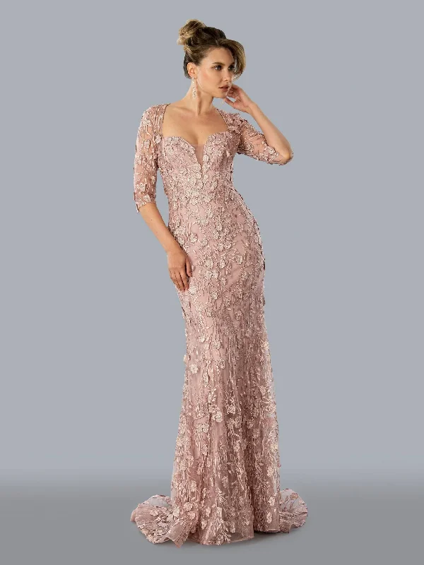 Modern minimalist wedding dresses with clean lines​ Stella Couture 23311 Long Formal Mother of the Bride Dress
