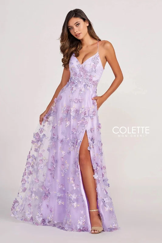 Maternity dress for a baby's first visit to the children's garden Colette CL2056 Long Prom 3D Flowers Formal Dress Maternity dress for a baby's first visit to the children's garden Colette CL2056 Long Prom 3D Flowers Formal Dress