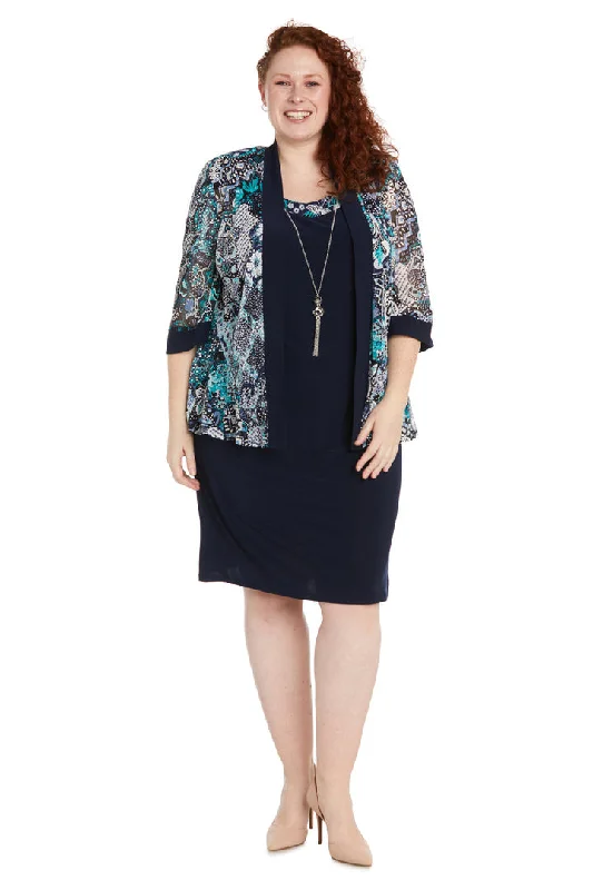 Maternity dress for a coastal vacation R&M Richards 1189W Short Printed Mother of the Bride Jacket Dress Maternity dress for a coastal vacation R&M Richards 1189W Short Printed Mother of the Bride Jacket Dress
