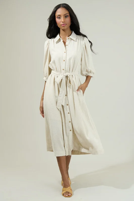 Midi dresses with printed lining for a hidden and stylish detail Vienna Midi Shirt Dress Midi dresses with printed lining for a hidden and stylish detail Vienna Midi Shirt Dress