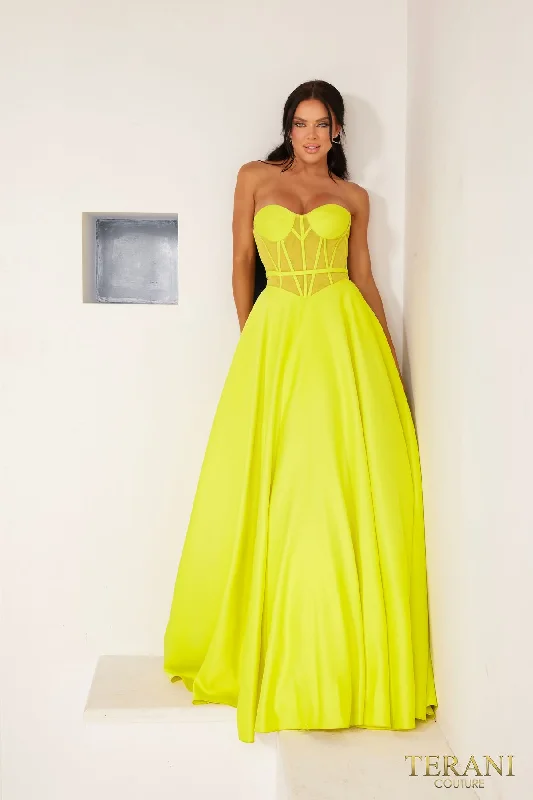Maternity dress for a shopping spree Terani Couture 241P2046 Long A Line Prom Gown