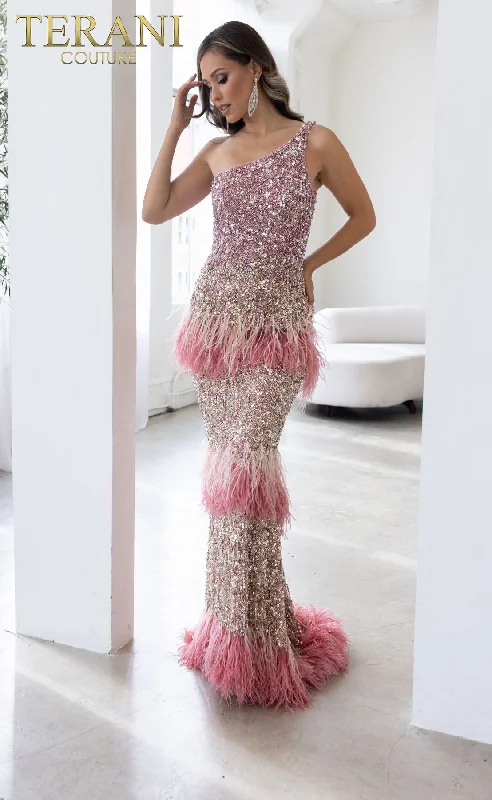 Maternity dress for a baby's first visit to the fair Terani Couture 241GL2602 Glittered Long Formal Evening Dress Maternity dress for a baby's first visit to the fair Terani Couture 241GL2602 Glittered Long Formal Evening Dress