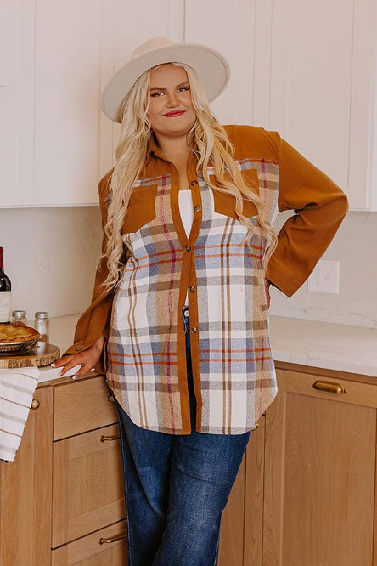 Mini dresses with pom - pom trims for a playful feel Fall Fields Plaid Tunic In Camel Curves Mini dresses with pom - pom trims for a playful feel Fall Fields Plaid Tunic In Camel Curves