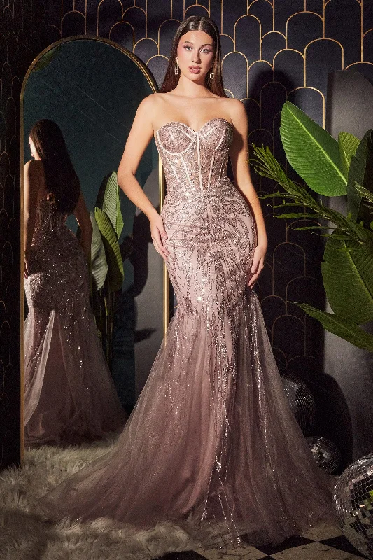 Empire waist wedding dresses with beaded bodices Cinderella Divine CB116 Strapless Mermaid Prom Dress Empire waist wedding dresses with beaded bodices Cinderella Divine CB116 Strapless Mermaid Prom Dress