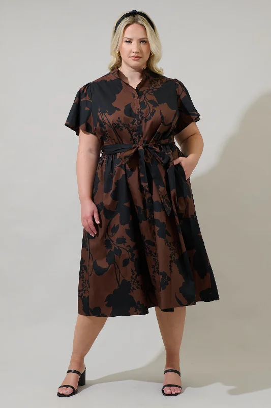Midi dresses with wrap - around skirts for a customizable fit Somerton Floral Aurelia Babydoll Midi Dress Curve Midi dresses with wrap - around skirts for a customizable fit Somerton Floral Aurelia Babydoll Midi Dress Curve