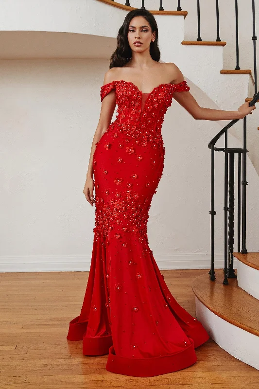 Modern minimalist wedding dresses with clean lines Cinderella Divine CC2171 Long Off Shoulder Evening Gown Modern minimalist wedding dresses with clean lines Cinderella Divine CC2171 Long Off Shoulder Evening Gown