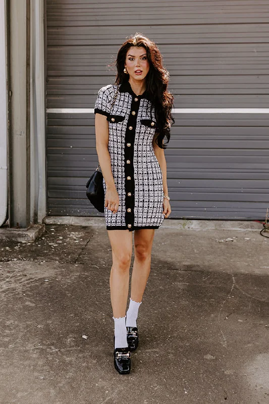 Animal print mini dresses for a bold statement Cider Toasting Knit Dress