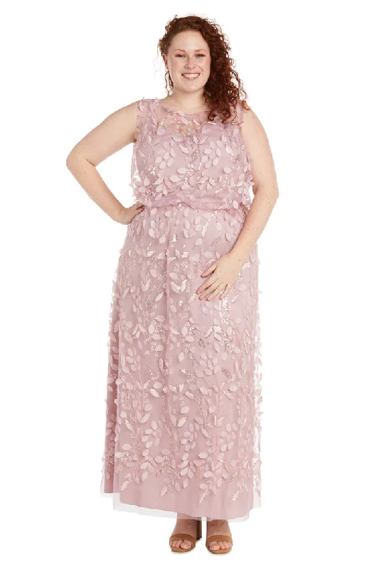 Maternity dress for a New Year's Eve celebration R&M Richards 1113W Sequin Long Plus Size 3D Floral Formal Dress Maternity dress for a New Year's Eve celebration R&M Richards 1113W Sequin Long Plus Size 3D Floral Formal Dress