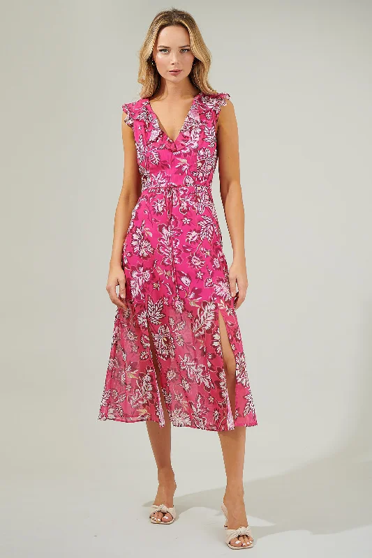 Midi dresses with denim fabric for a casual yet stylish day out Patricia Passion Sleeveless Ruffle Midi Dress Midi dresses with denim fabric for a casual yet stylish day out Patricia Passion Sleeveless Ruffle Midi Dress
