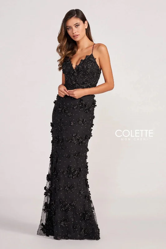 Maternity dress for a baby's first visit to the rooftop garden Colette CL2058 Long Formal 3D Flowers Prom Dress Maternity dress for a baby's first visit to the rooftop garden Colette CL2058 Long Formal 3D Flowers Prom Dress