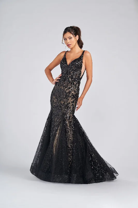 Nursing friendly maternity dress for breastfeeding Colette CL12260 Fitted Long Prom Sequin Formal Mermaid Dress