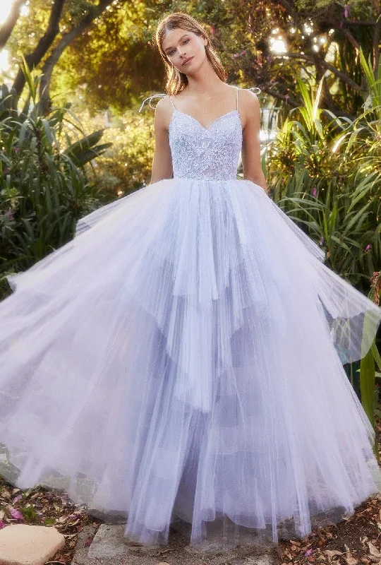 Tulle - over - satin wedding dresses for a soft look Andrea & Leo A1152 Spaghetti Strap Ruffle Gown Tulle - over - satin wedding dresses for a soft look Andrea & Leo A1152 Spaghetti Strap Ruffle Gown