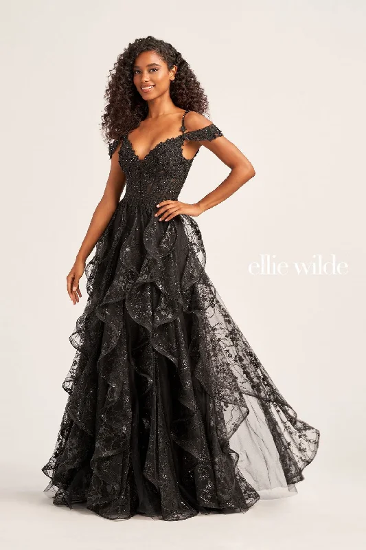 Maternity dress for a baby's first visit to the magic show Ellie Wilde EW35218 Long Formal Detachable Sleeve Beaded Prom Dress Maternity dress for a baby's first visit to the magic show Ellie Wilde EW35218 Long Formal Detachable Sleeve Beaded Prom Dress