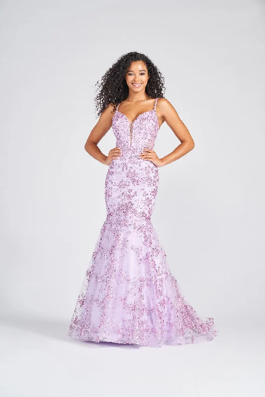 Maternity dress for a baby's first visit to the flower garden Colette CL12242 Mermaid Formal Prom Glitter Long Dress
