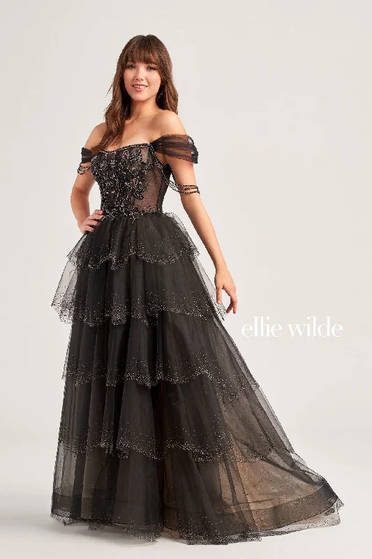 Maternity dress for a baby's first visit to the museum Ellie Wilde EW35040 Prom Long Beaded Ball Gown Maternity dress for a baby's first visit to the museum Ellie Wilde EW35040 Prom Long Beaded Ball Gown