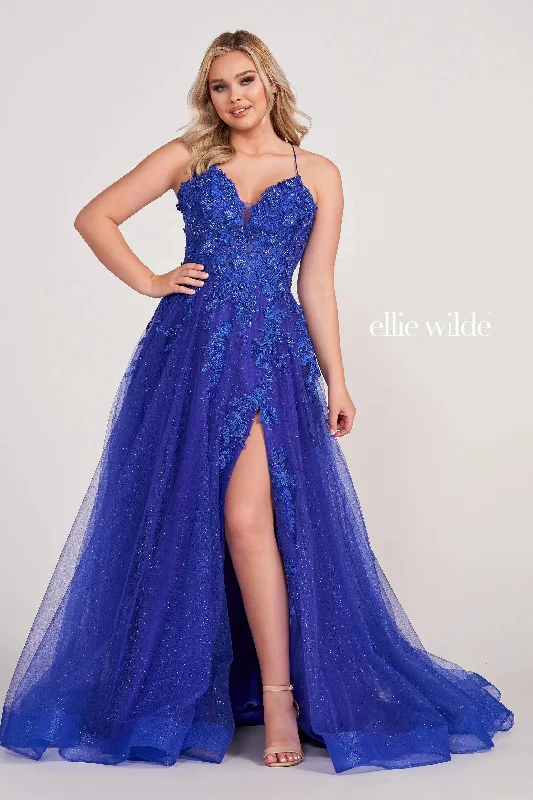Maternity dress for home - based moms Ellie Wilde EW34042 Long Glitter Ball Gown Prom Dress Maternity dress for home - based moms Ellie Wilde EW34042 Long Glitter Ball Gown Prom Dress